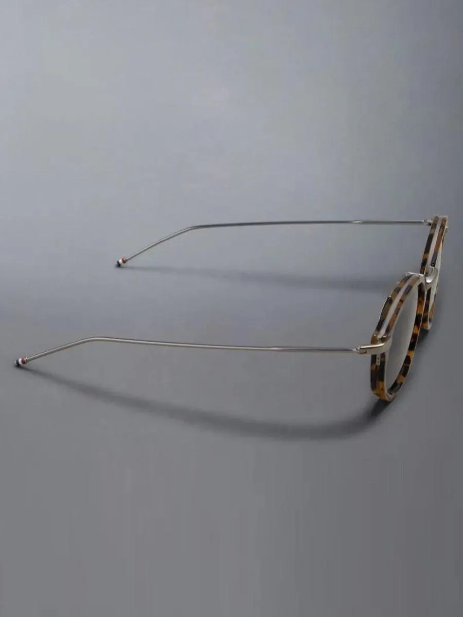 011A-205 Brown Tortoise Round sunglasses