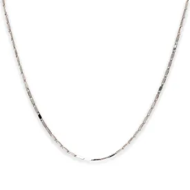 14K W Gold 1.1mm 18" Mirror Link Chain 3.5grms