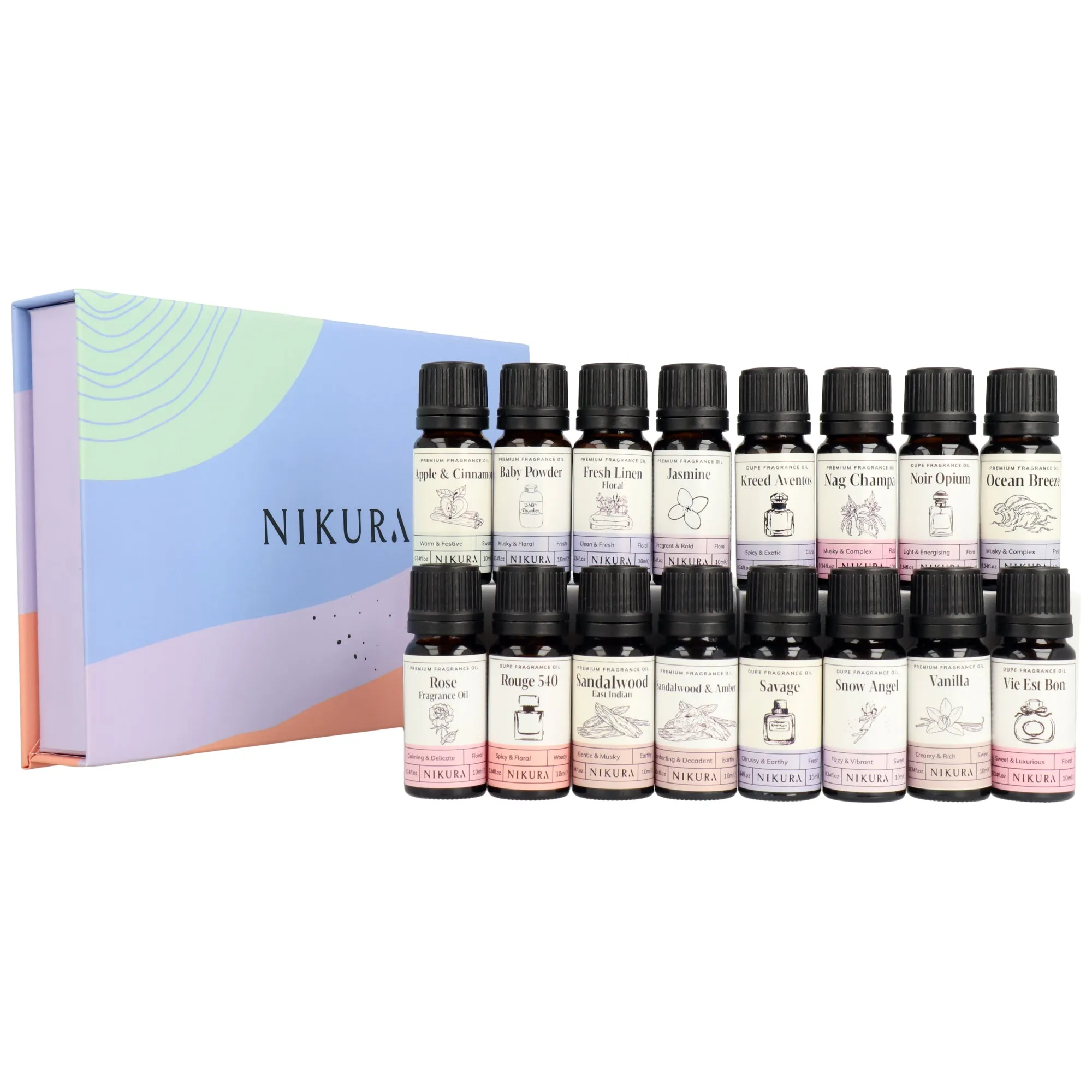 16 x 10ml | Luxury Fragrance Oil Gift Set