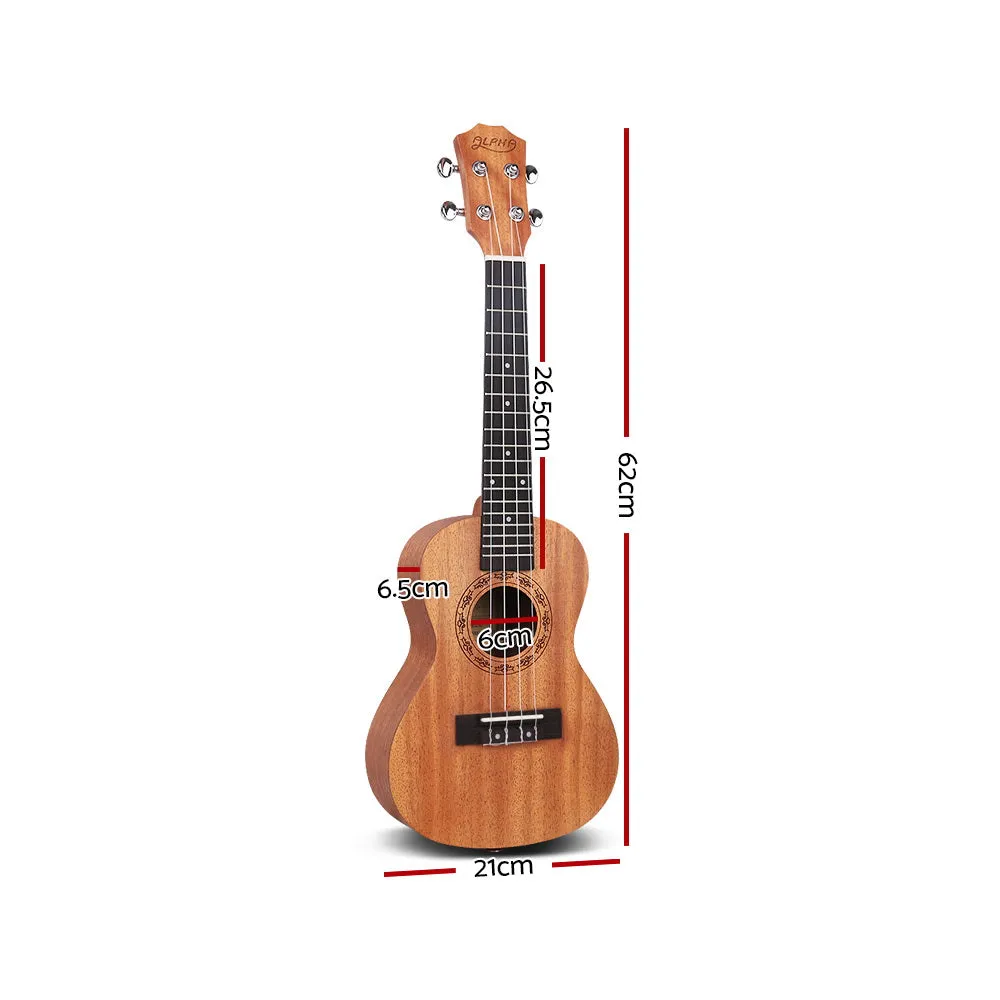 23" Mahogany Concert Ukulele Set w/ Bag & Accessories - Alpha