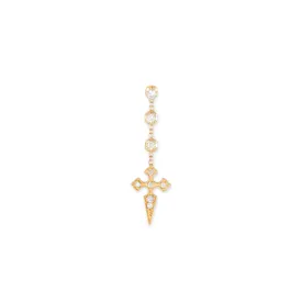 3 SOPHIA DIAMOND   DIAMOND POINTED CROSS DROP STUD