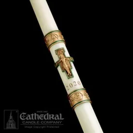 3" x 48" Cross of St Francis Paschal Candle
