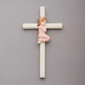 7.5" Valencia Praying Girl Cross