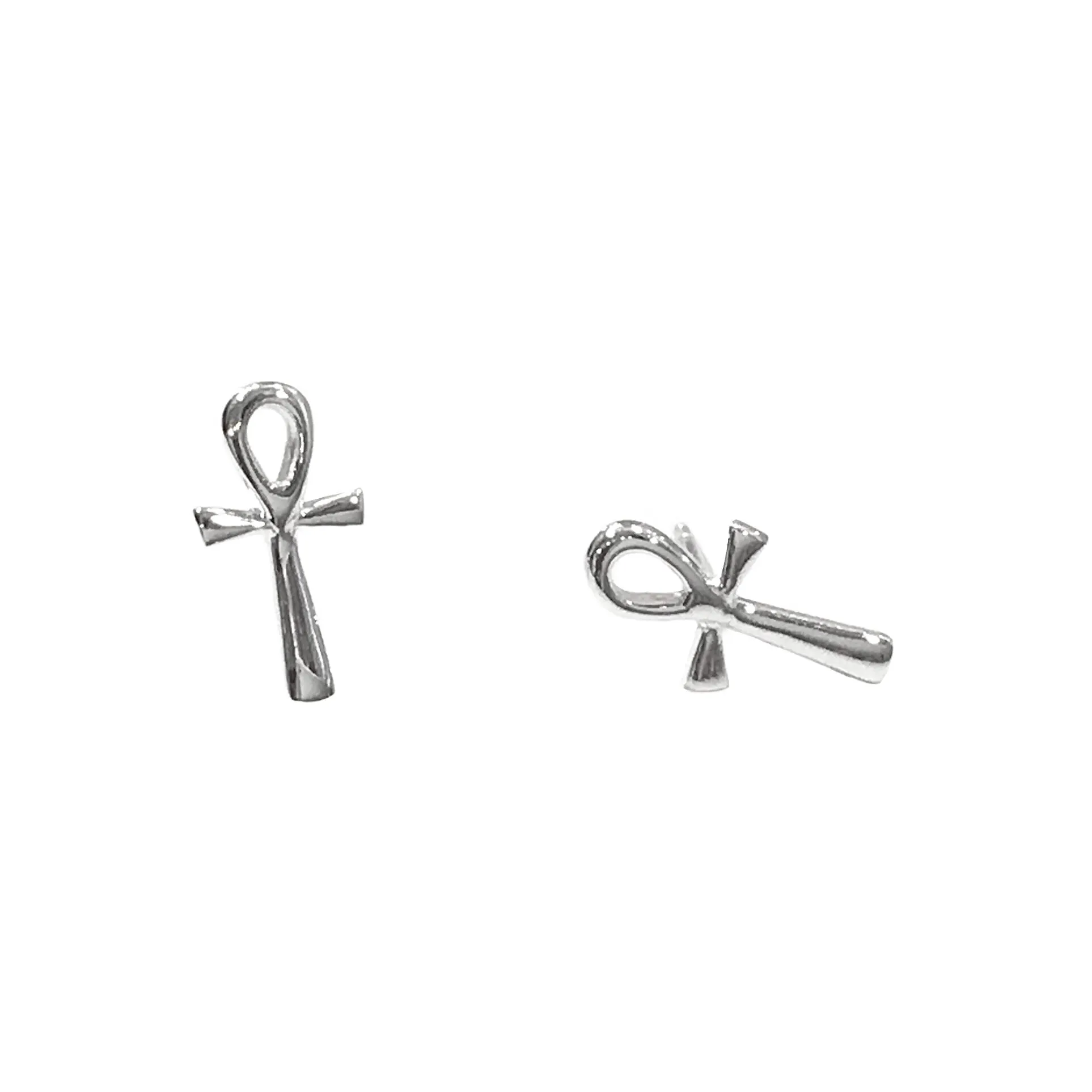 Ankh Cross Studs
