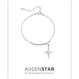 ASR | Four Pointed Star Cross Pendant Bracelet