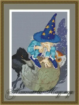 Astronomer - PDF Free Cross Stitch Pattern
