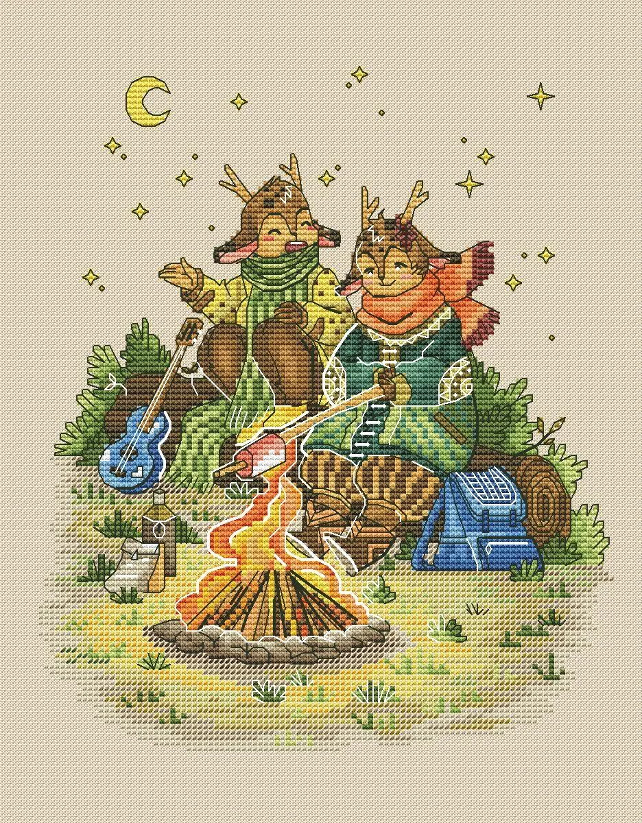 Autumn Deer - PDF Cross Stitch Pattern