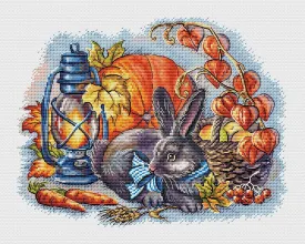 Autumn with a Rabbit - PDF Cross Stitch Pattern