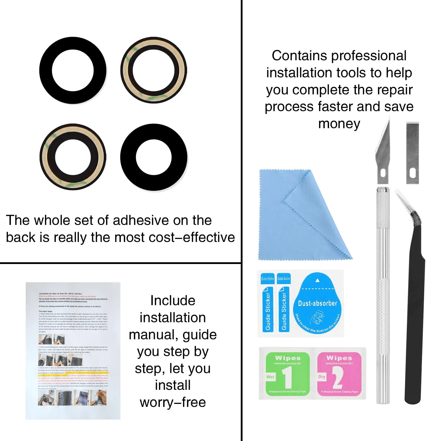 Back Camera Lens Replacement Tool Kit  For iPhone 12 13 14 Pro Max