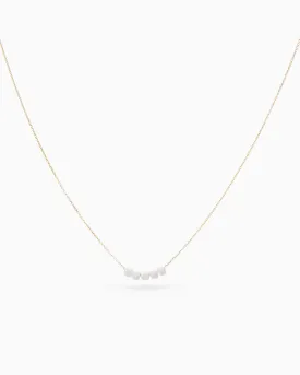 Beaded Diamond Cut Chain White | Solid Gold