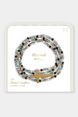 Beatitudes Cross Bracelet Silver