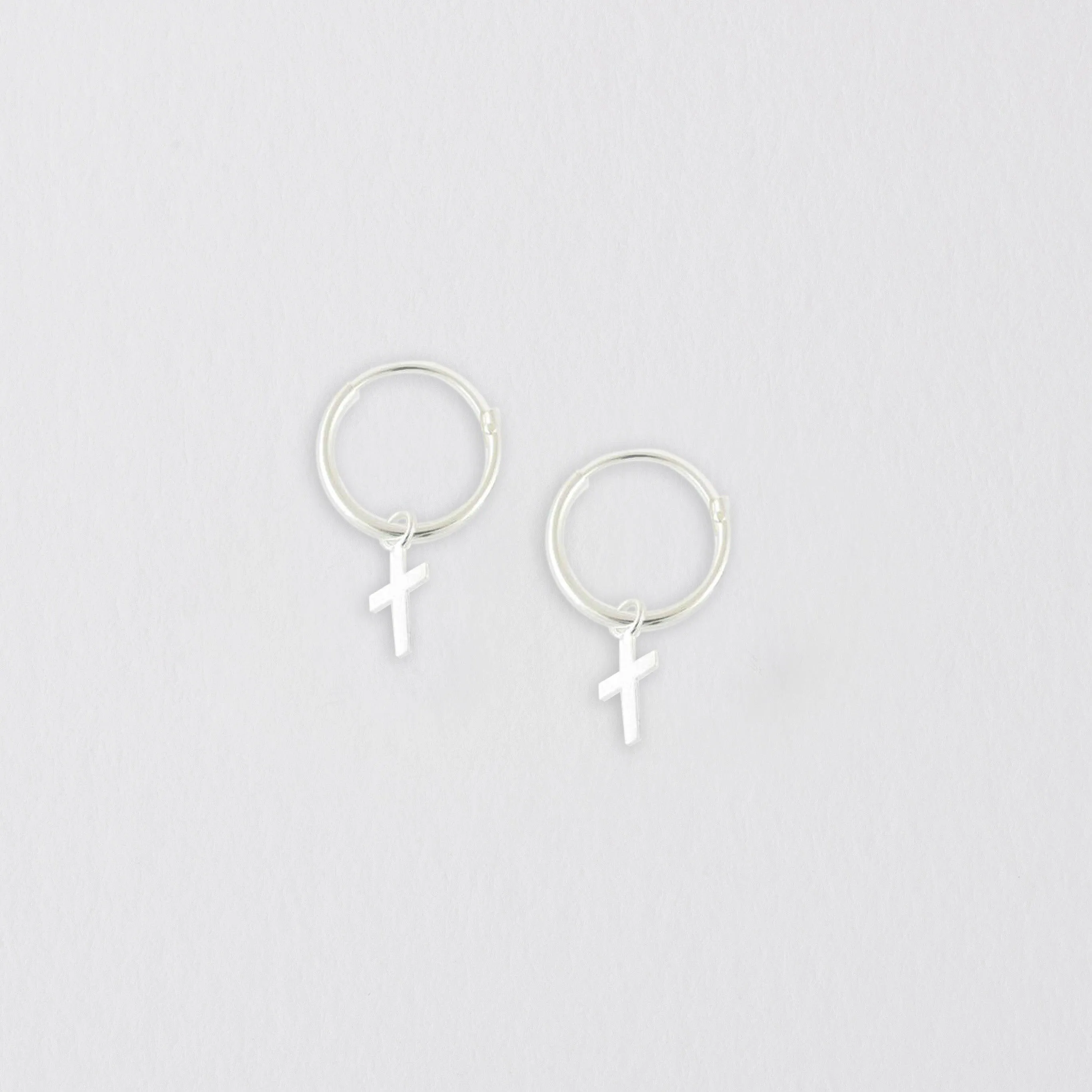 Boxed Cross Hoop Earring Card