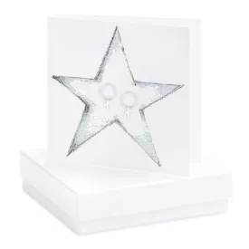 Boxed Cross Hoop Earring Card