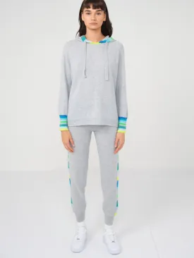 Brodie Cashmere Rainbow Ski Super Grey Hoodie