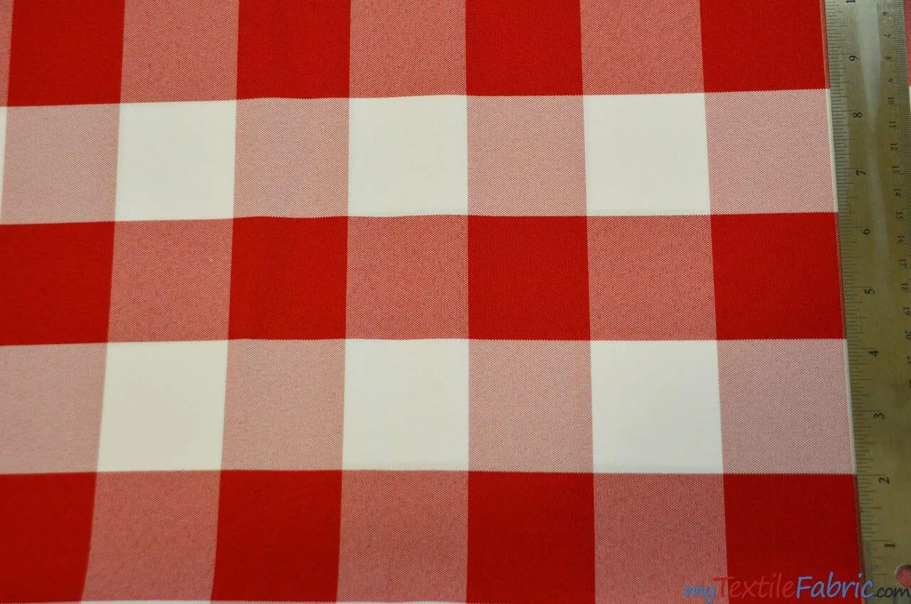 Buffalo Plaid Gingham Checkers | 2" Plaid Checkers | 60" Wide | Buffalo Checkers Fabric |