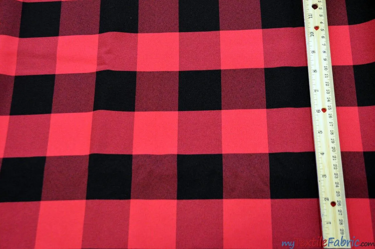 Buffalo Plaid Gingham Checkers | 2" Plaid Checkers | 60" Wide | Buffalo Checkers Fabric |