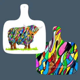 Chloe Gardner Highland Cow Medium Chopping Board