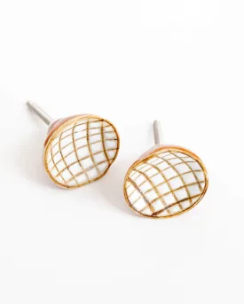Criss-Cross Ceramic Knob