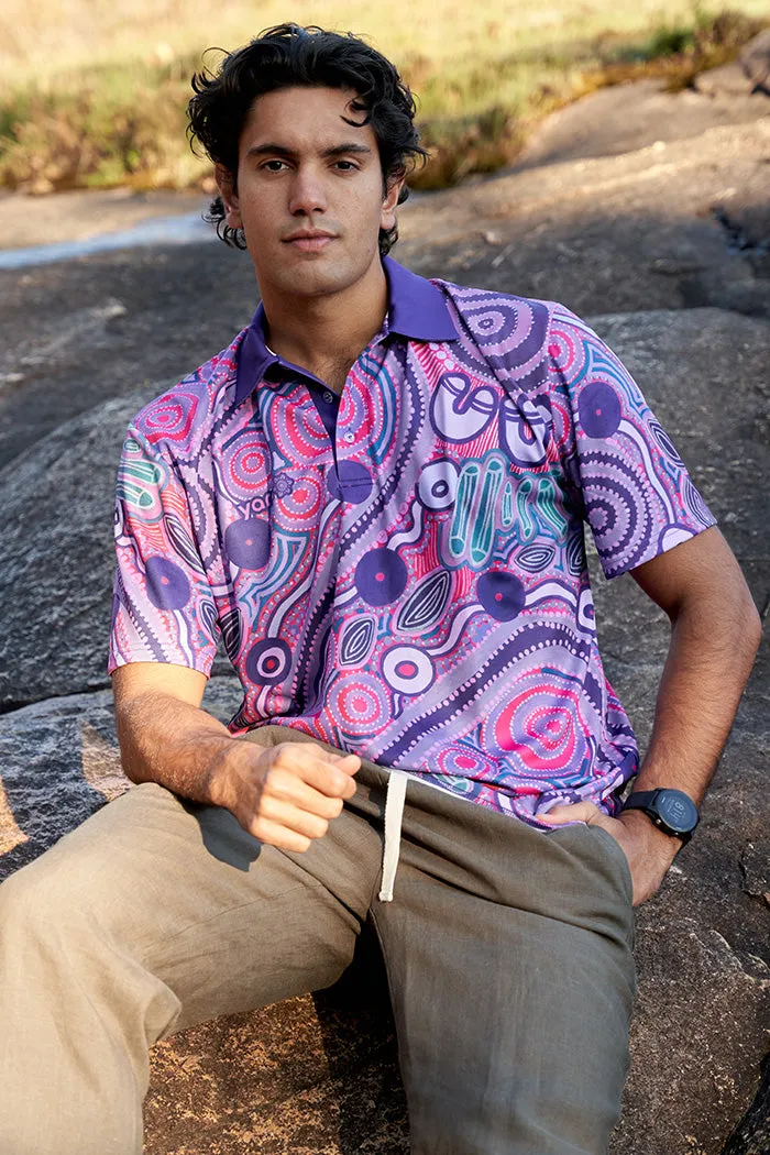 Danjoo (Purple) UPF50  Unisex Polo Shirt