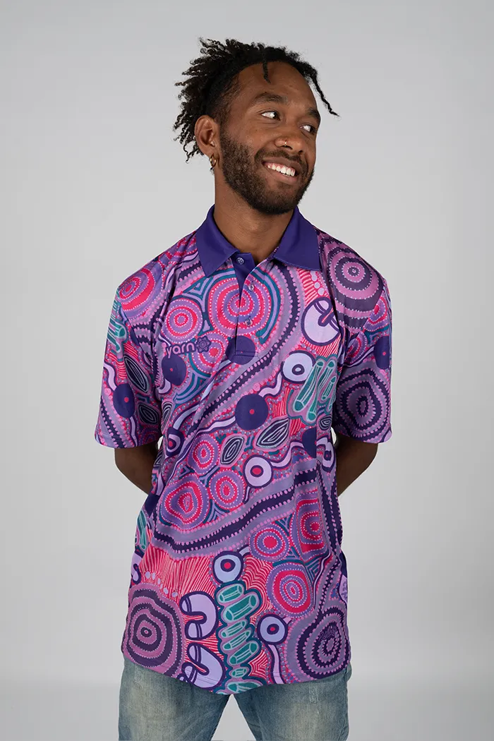 Danjoo (Purple) UPF50  Unisex Polo Shirt