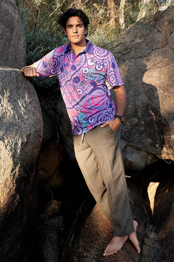 Danjoo (Purple) UPF50  Unisex Polo Shirt