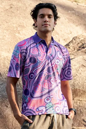 Danjoo (Purple) UPF50  Unisex Polo Shirt