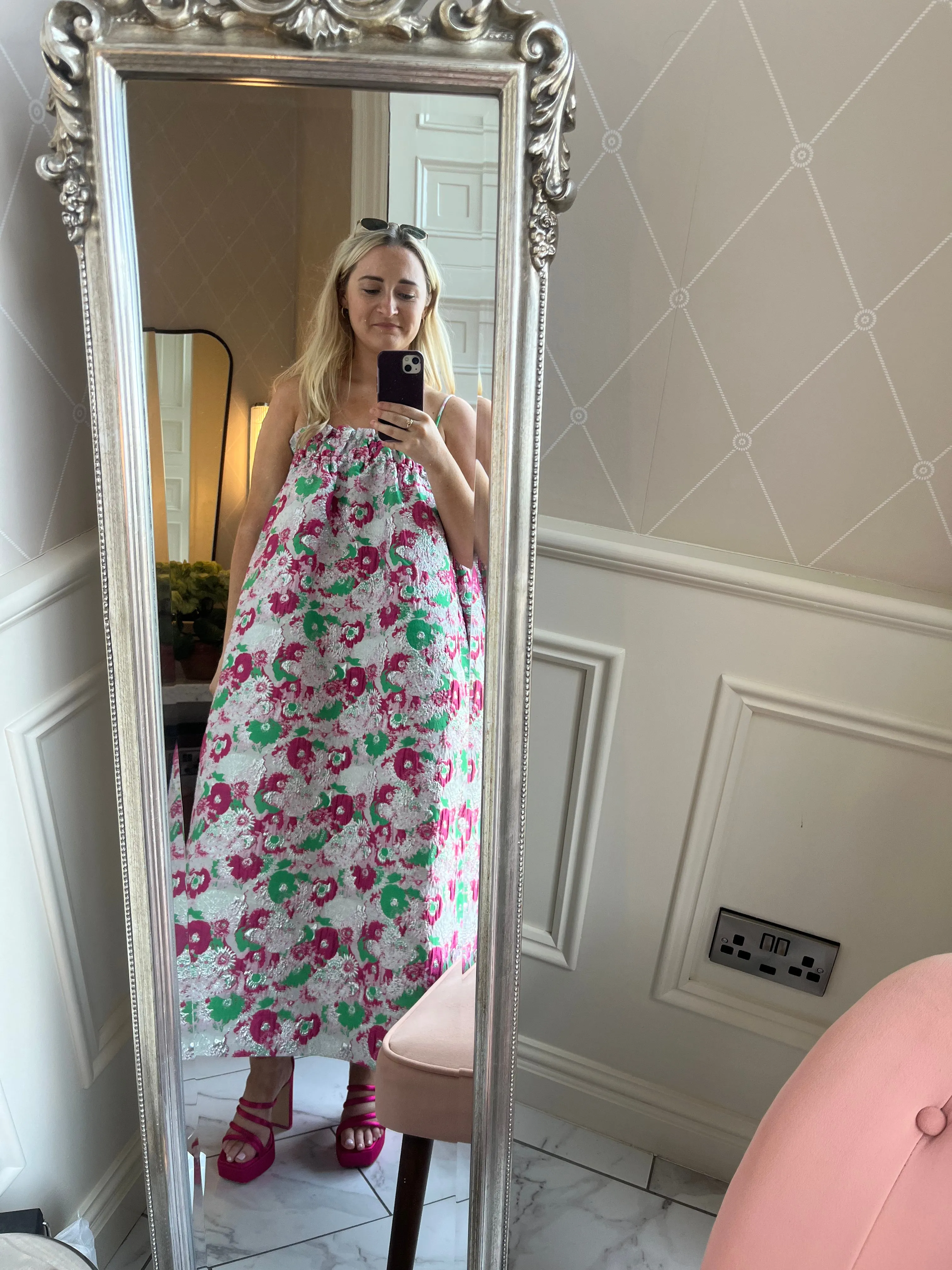 Ganni Jacquard Strap Dress