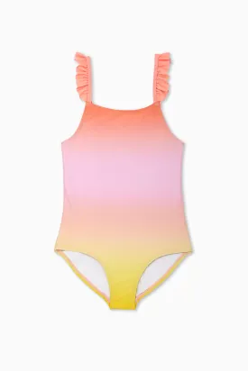 Gradient Ruffle One Piece