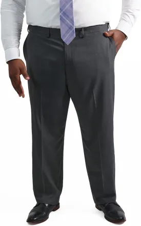 Haggar Men's Premium Comfort Classic Fit Flat Front Hidden Comfort Waistband Pant (Regular and Big & Tall Sizes)