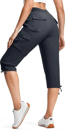 Hiking Capris for Women with Pockets Lightweight Quick Dry Cargo Capri Travel Pants Women Casual Women's Capris