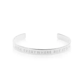 I Haven't Been Everywhere But It's On My List Cuff, Silver