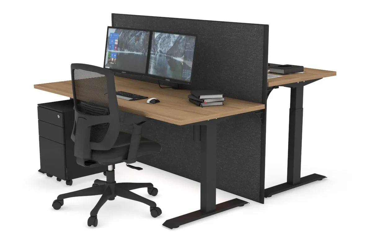 Just Right Height Adjustable 2 Person Bench Workstation [1200L x 700W]