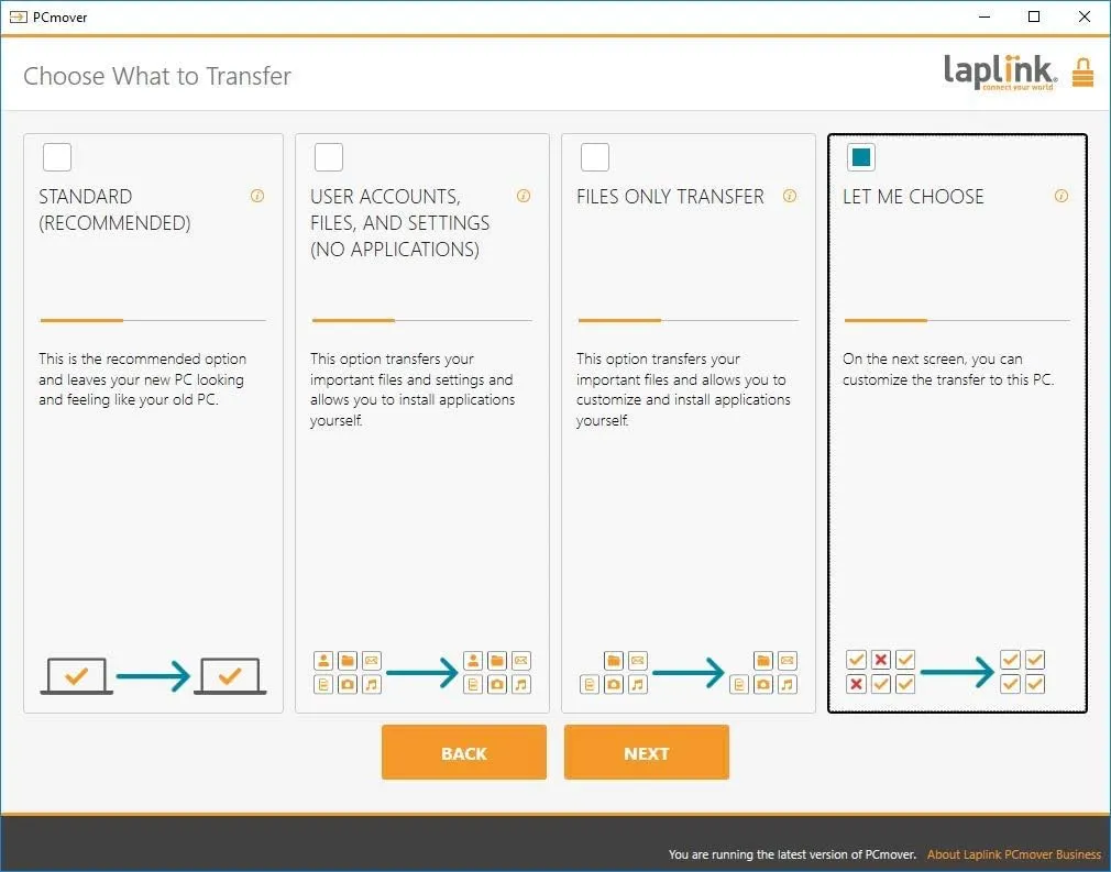 Laplink PCmover Migration Software - Initial Pay-Per-Use License Fee - Monthly invoicing for additional uses - $34.95/license - With Super Speed USB 3.0 cable - Business Technician, 5 Licenses