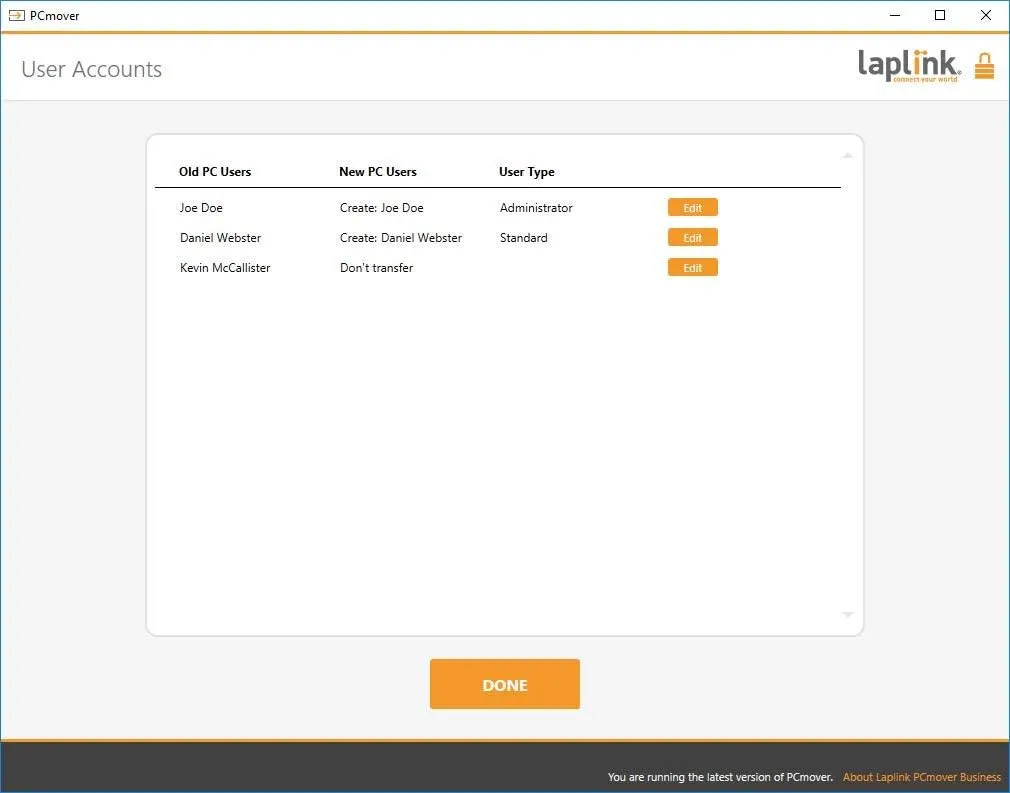 Laplink PCmover Migration Software - Initial Pay-Per-Use License Fee - Monthly invoicing for additional uses - $34.95/license - With Super Speed USB 3.0 cable - Business Technician, 5 Licenses