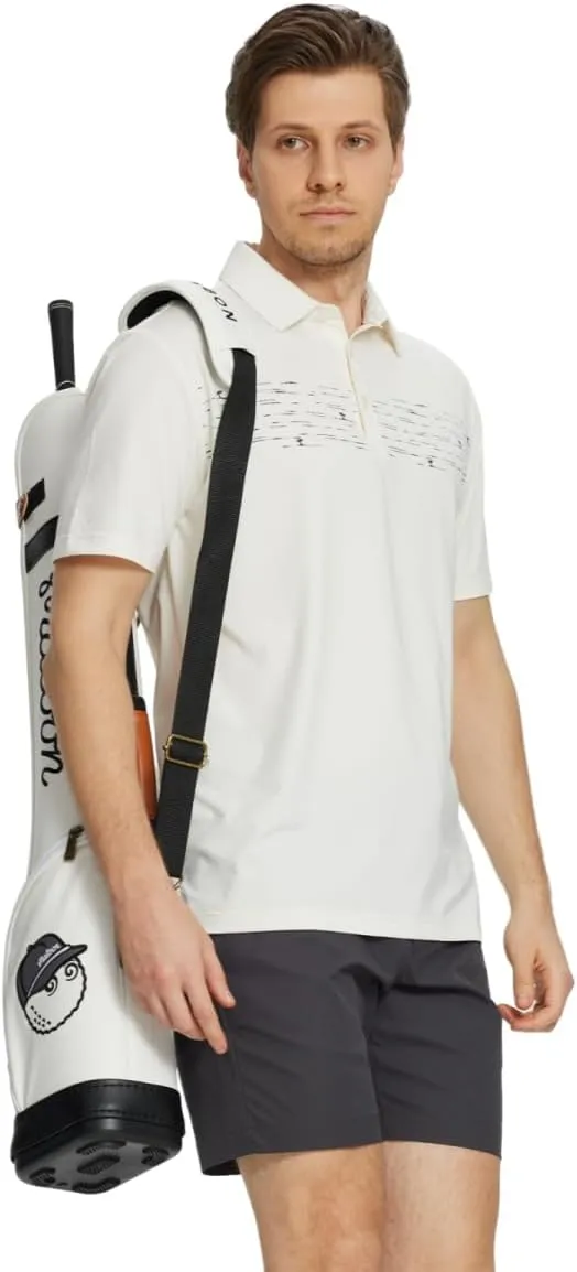M MAELREG Golf Shirts for Men Quick Dry Short Sleeve Casual Stylish Moisture Wicking Chest Print Collared Mens Polo Shirts