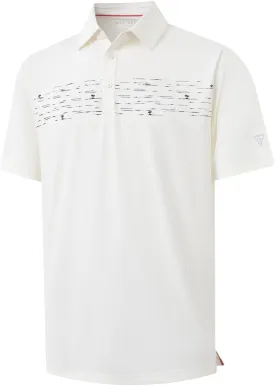 M MAELREG Golf Shirts for Men Quick Dry Short Sleeve Casual Stylish Moisture Wicking Chest Print Collared Mens Polo Shirts
