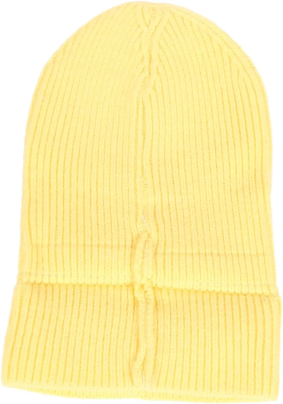 Men Women Plain Color Rib Knitted Beanie Winter Hat Warm Stretchable