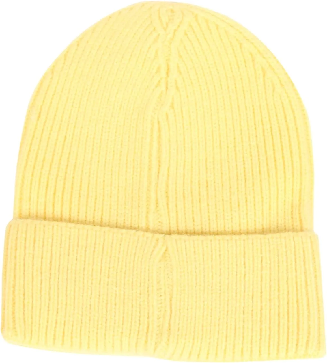 Men Women Plain Color Rib Knitted Beanie Winter Hat Warm Stretchable
