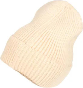 Men Women Plain Color Rib Knitted Beanie Winter Hat Warm Stretchable