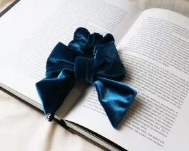 Navy Blue Ribbon Scrunchie