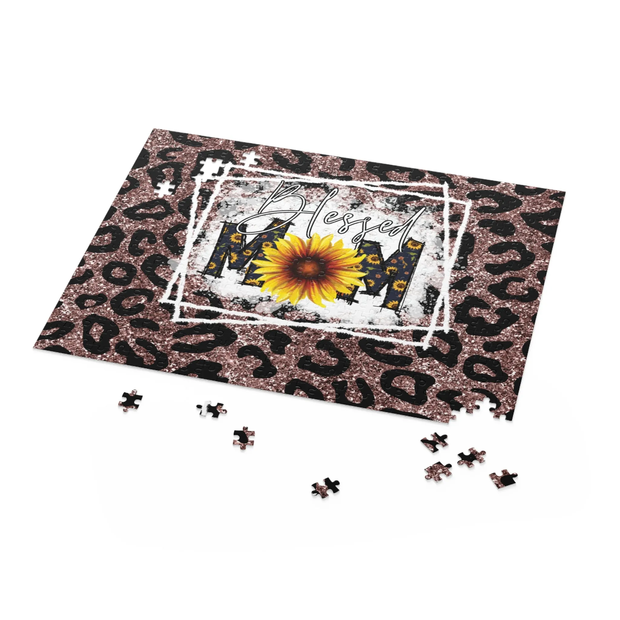 Personalised/Non-Personalised Puzzle, Sunflower, Mum, Mom (120, 252, 500-Piece)