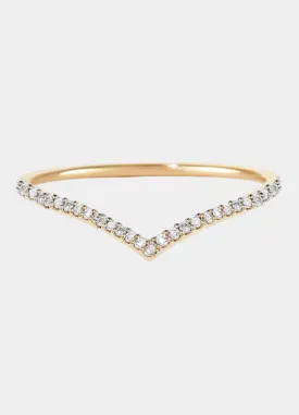 Ring | Valentina V Pavé | 18K Gold Plated