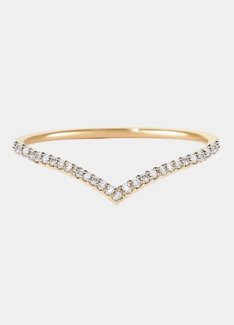 Ring | Valentina V Pavé | 18K Gold Plated