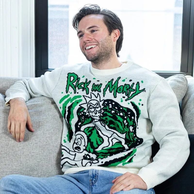 Ripple Junction Official Rick and Morty Christmas Sweaters for Men or Women - Ugly Novelty Sweater Gift