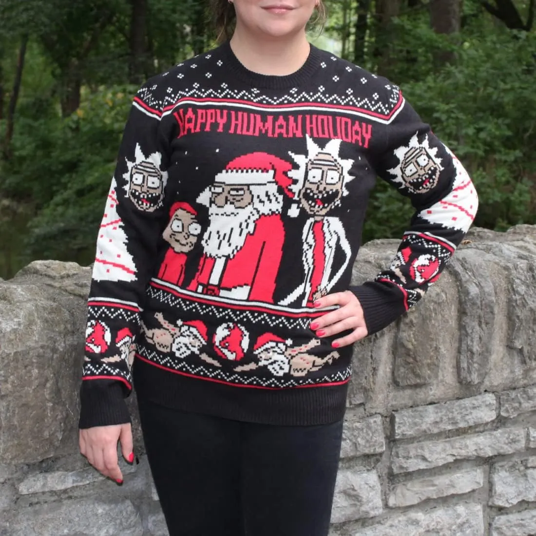 Ripple Junction Official Rick and Morty Christmas Sweaters for Men or Women - Ugly Novelty Sweater Gift