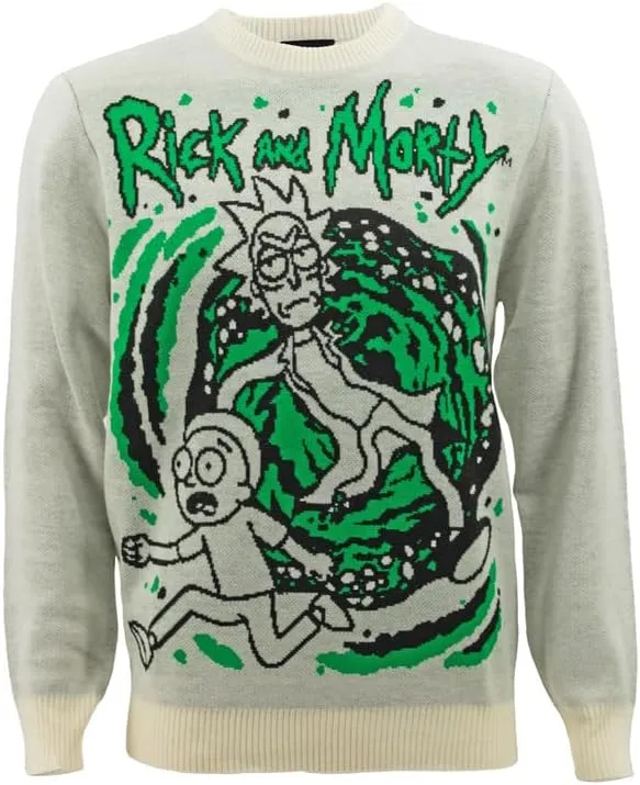 Ripple Junction Official Rick and Morty Christmas Sweaters for Men or Women - Ugly Novelty Sweater Gift