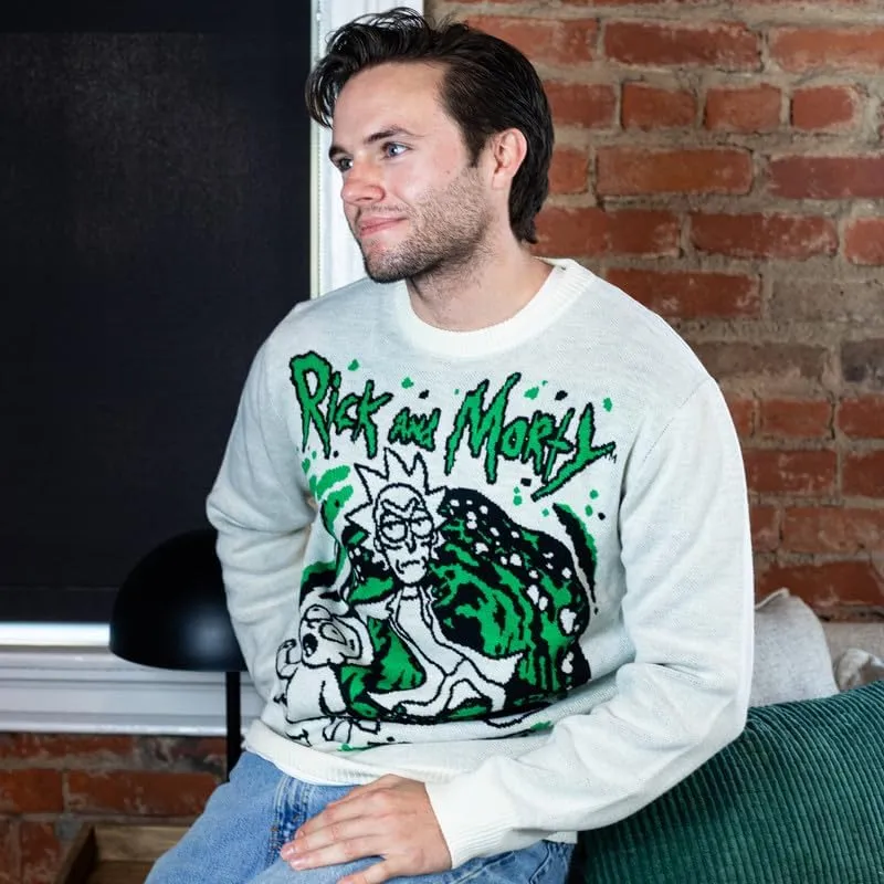 Ripple Junction Official Rick and Morty Christmas Sweaters for Men or Women - Ugly Novelty Sweater Gift