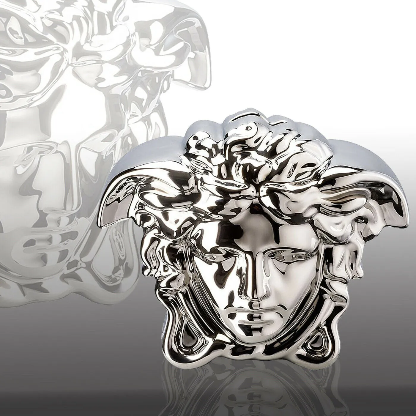 Rosenthal Versace Medusa Grande Vase Silver