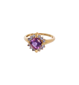 Vintage Amethyst and Tanzanite Grape Ring