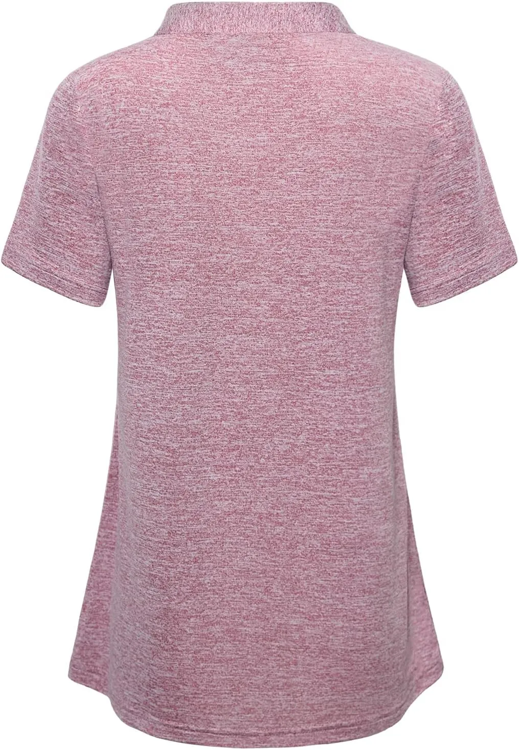 Vldnery Polo Shirts for Women 3-Button Collared Short Sleeve Moisture Wicking Athletic Loose Yoga Tennis Golf Shirts